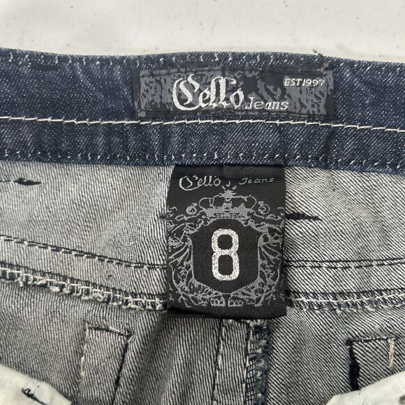 Cello Jeans Womens 8 Blue Mid Rise Bootcut Sparkling Embellished Y2K 90s - Picture 6 of 10